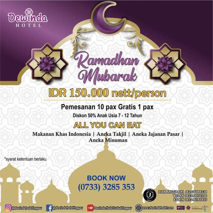 IKLAN RAMADAN DEWINDA HOTEL LUBUKLINGGAU