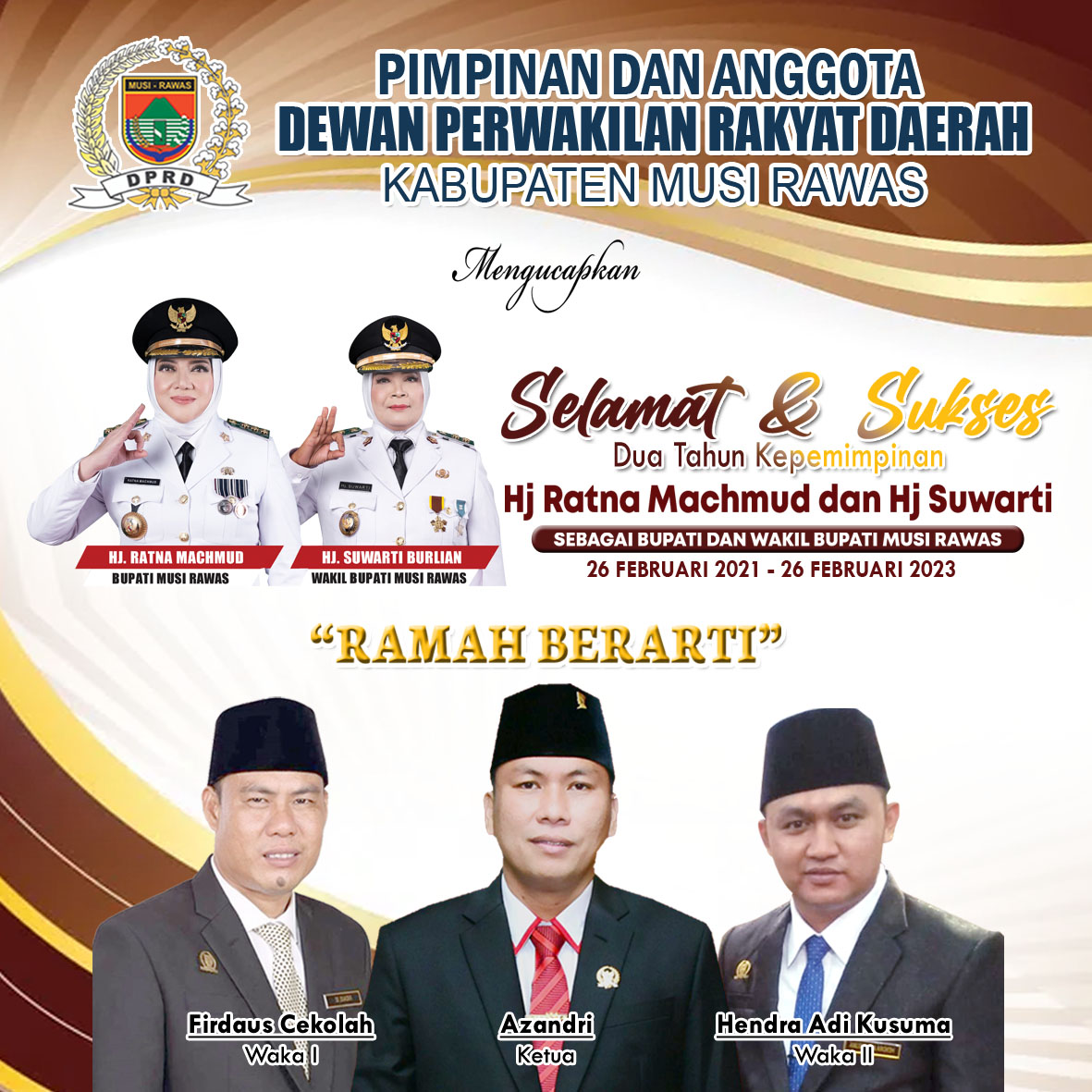 DPRD MURA DUA TAHUN KEPEMIMPINA RAMAH BERARTI