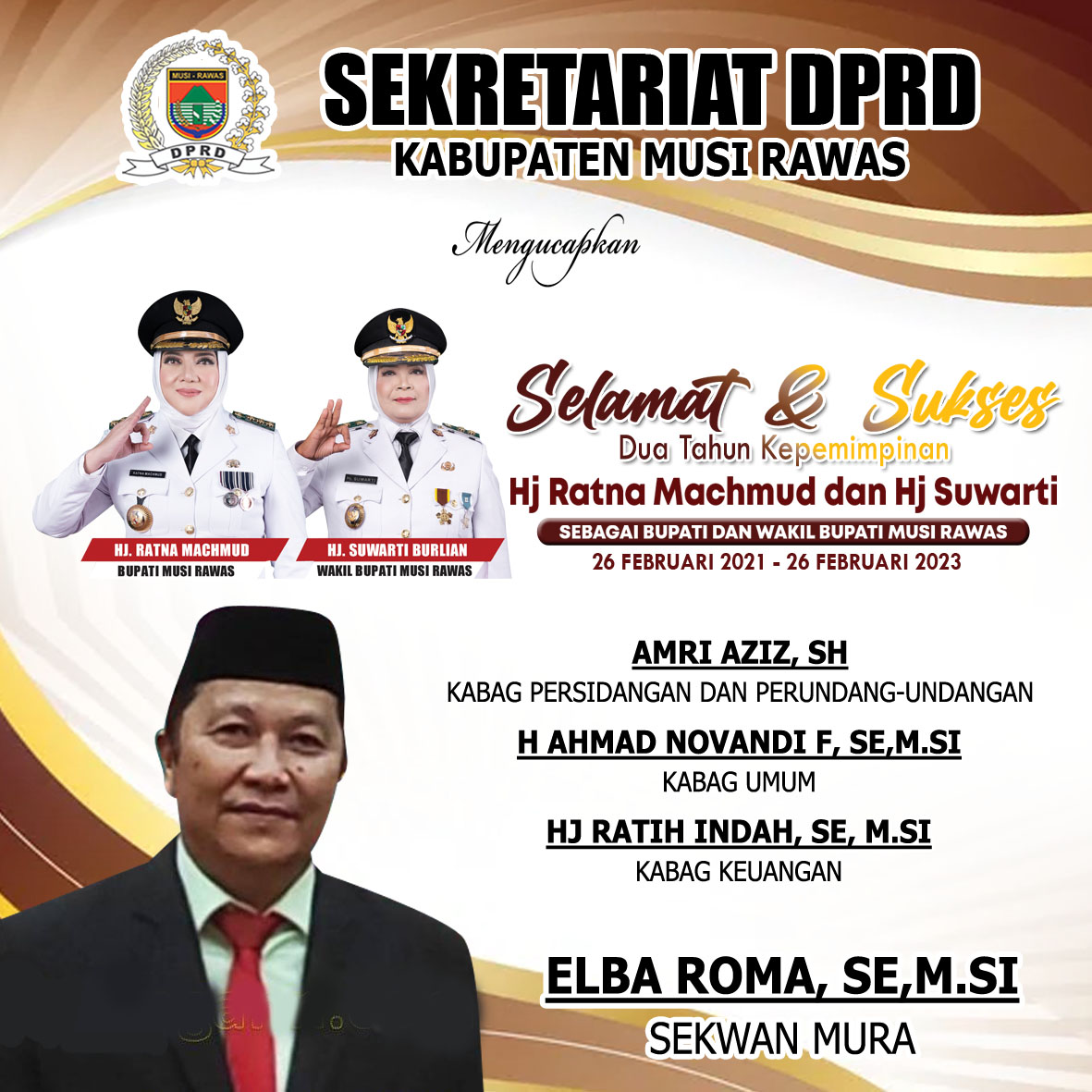 SEKRETARIAT DPRD MURA DUA TAHUN KEPEMIMPINAN RAMAH