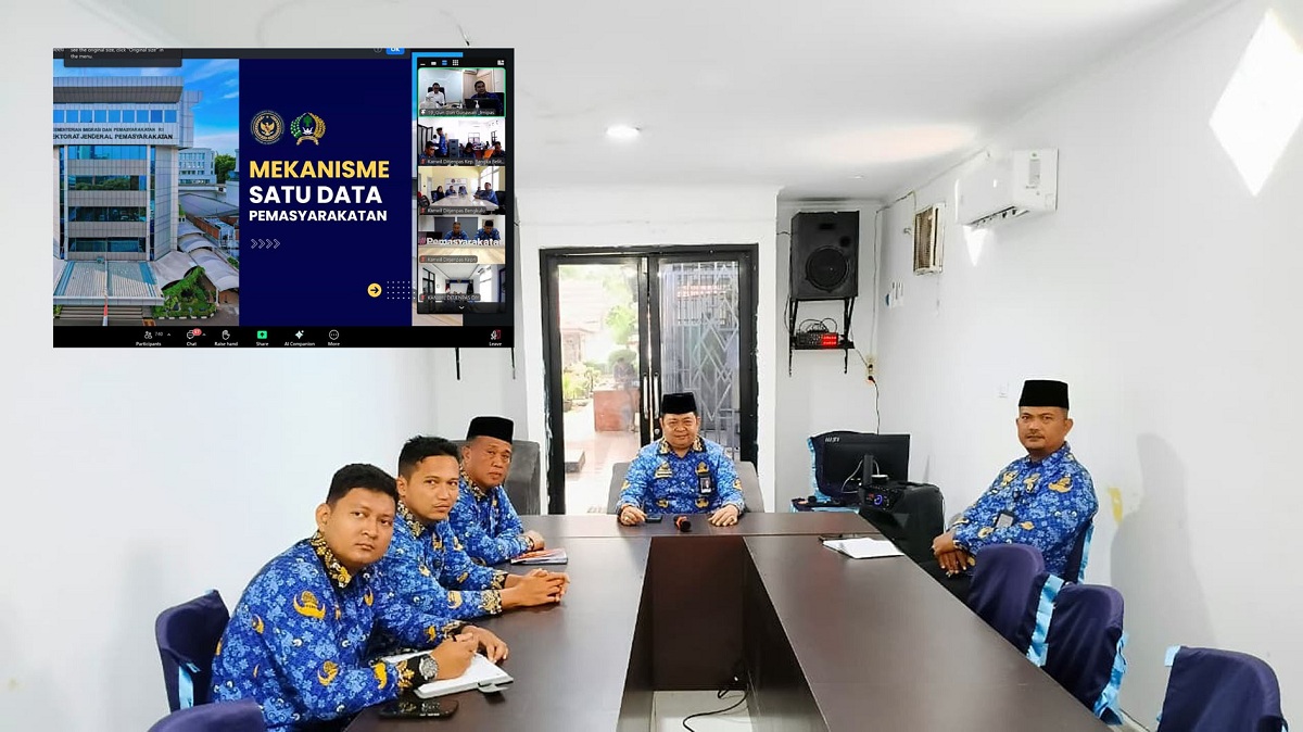 Lapas Narkotika Muara Beliti Ikuti Rapat Zoom Sosialisasi Pelaporan pada Mekanisme Satu Data Pemasyarakatan