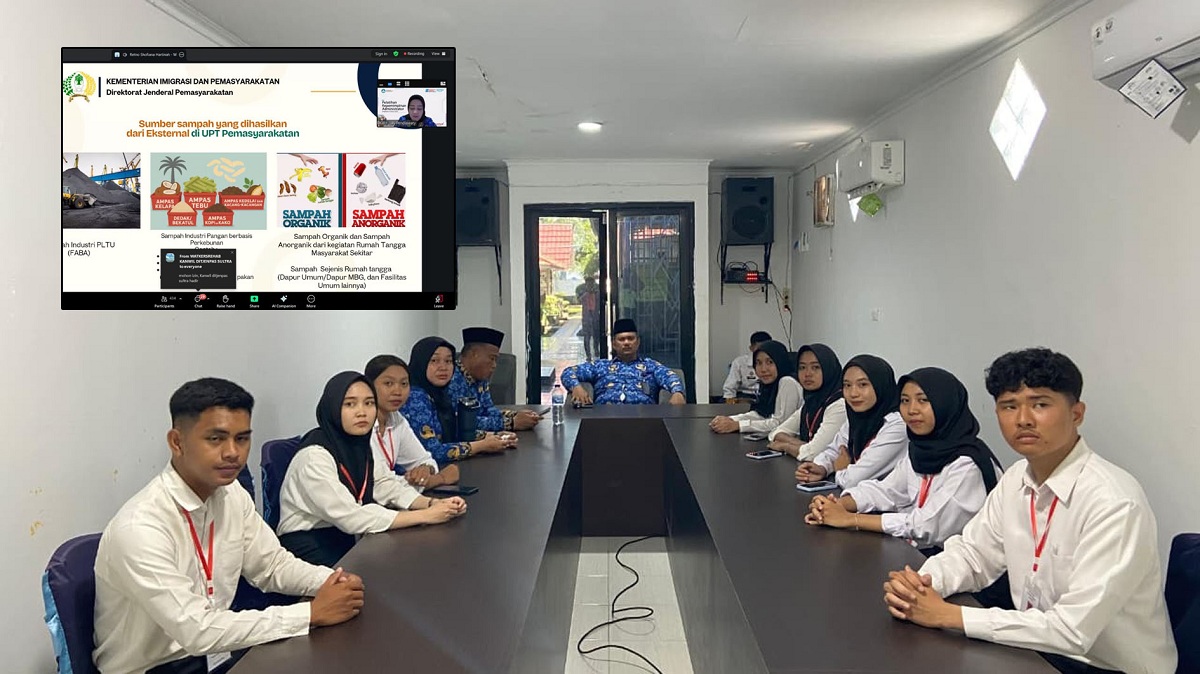 Lapas Narkotika Muara Beliti Ikuti Zoom Meeting Pedoman Pengelolaan Sampah Berbasis Ekonomi Sirkular