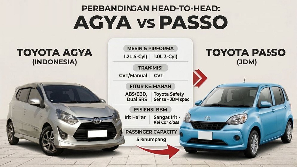 Toyota Passo vs Toyota Agya: Perbandingan Lengkap City Car Irit BBM, Mana Lebih Pantas di 2026?