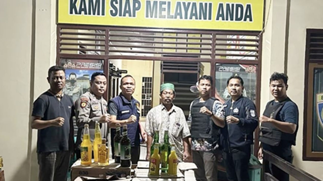 91 Botol Miras Diamankan Polsek Muara Lakitan Musi Rawas