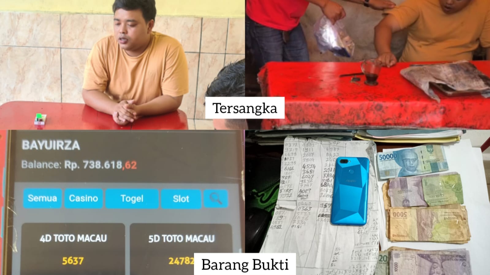 Pelaku Judi Online di Lubuklinggau Ditangkap