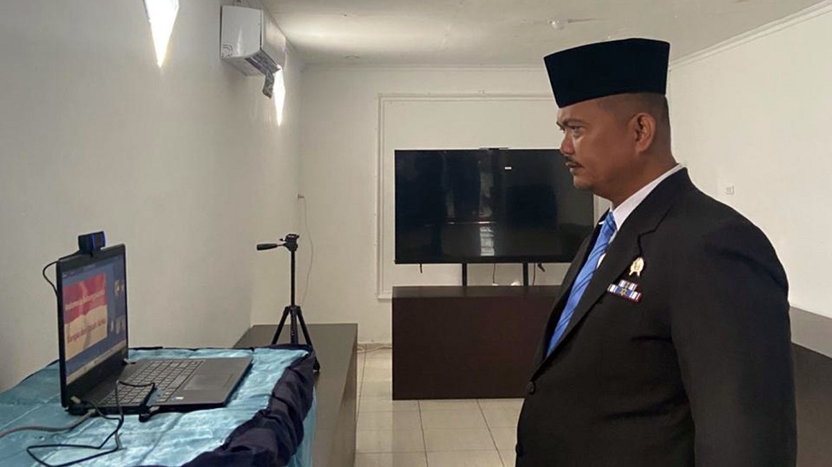 Kasubbag TU Lapas Narkotika Muara Beliti Ikuti Pelantikan Jabatan Manajerial Ditjenpas Bengkulu Secara Daring