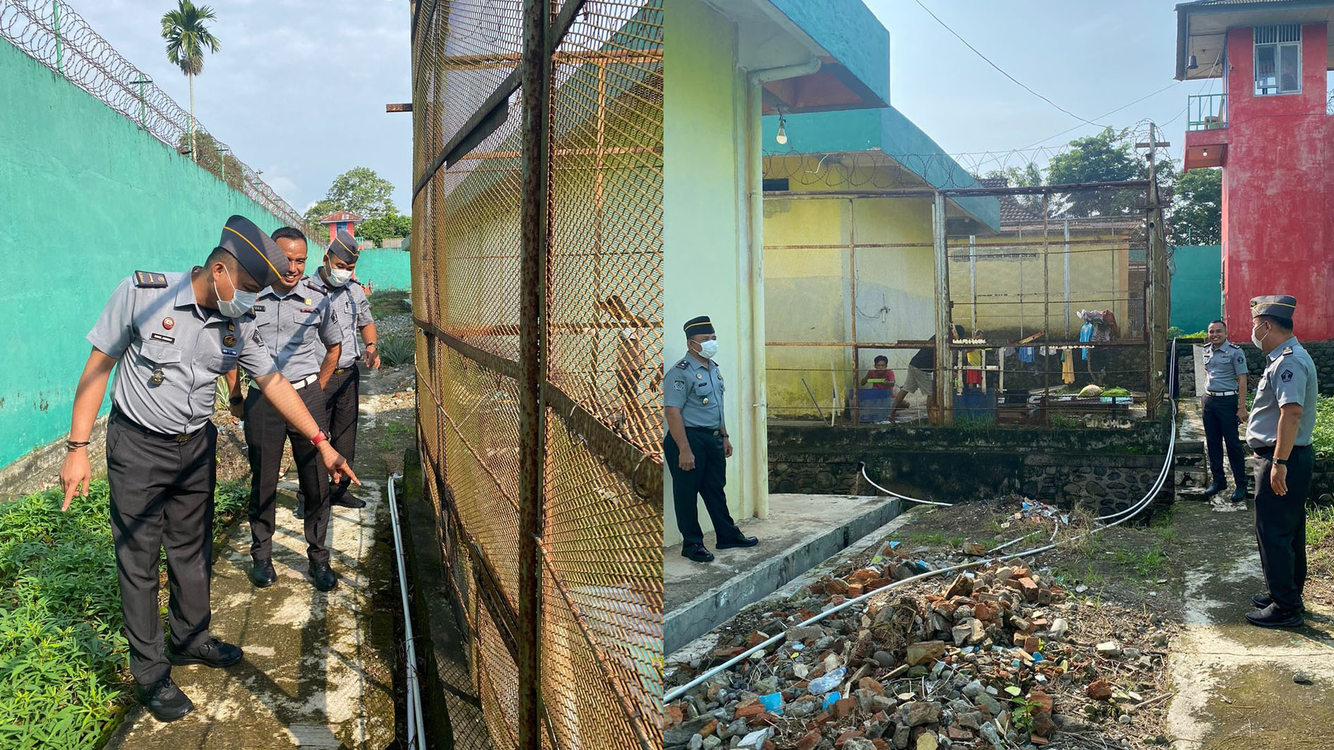 Tingkatkan Deteksi Dini, Lapas Narkotika Kelas IIA Muara Beliti Kontrol Area Brandgang 