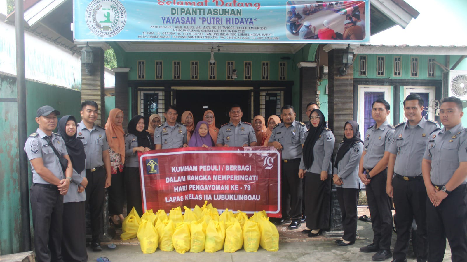 Lapas Lubuk Linggau Kemenkumham Sumsel Selenggarakan Kumham Peduli Berbagi Kepada Yatim Piatu dan Sesepuh