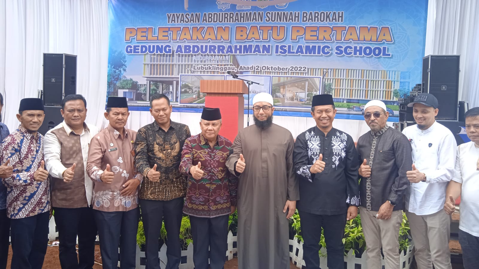Yayasan Abdurrahman Sunnah Barokah Letakkan Batu Pertama Pembangunan Gedung TK dan SD