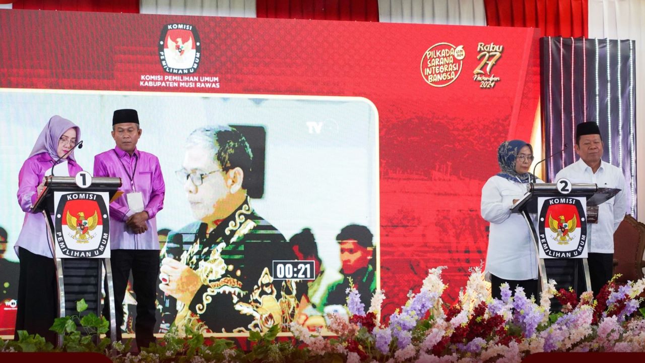 KPU Musi Rawas Sukses Laksanakan Debat Publik Pertama Paslon Bupati dan Wakil Bupati 