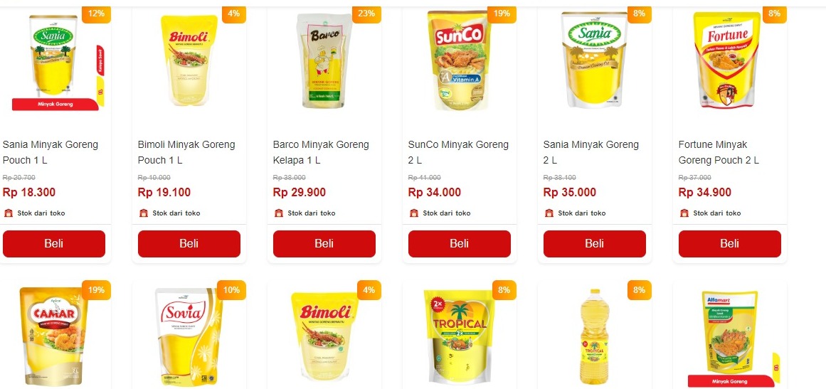 DISKON 15 Produk Minyak Goreng di Alfamat Hari Ini