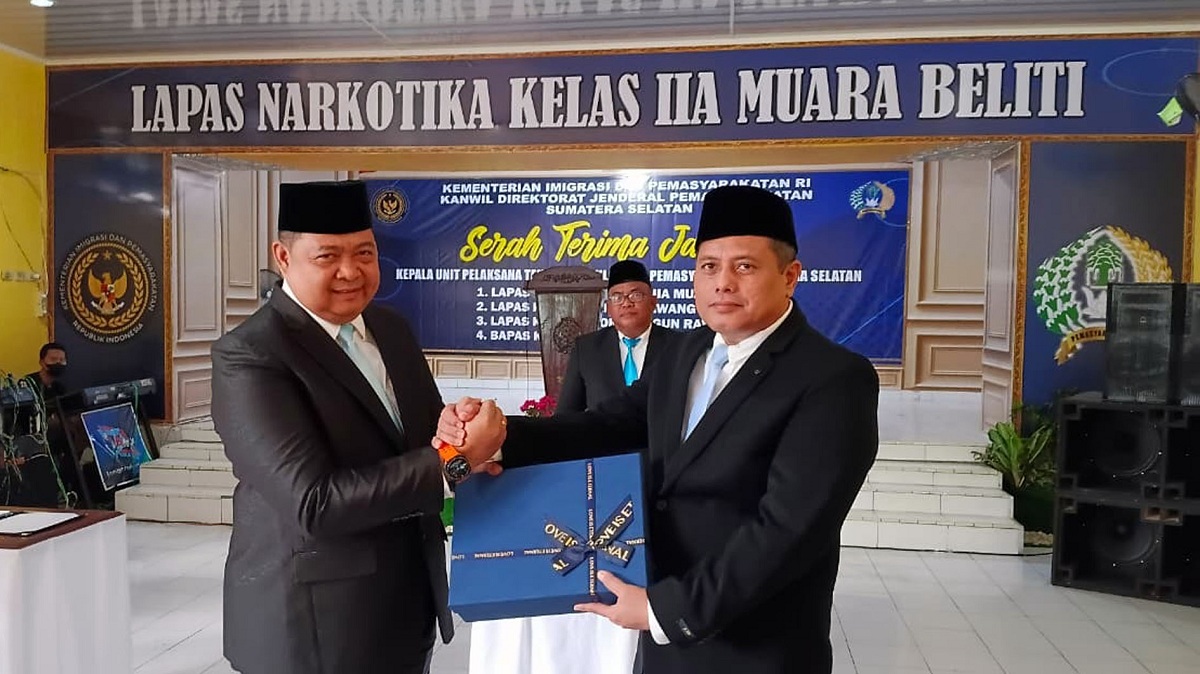 Sertijab Kalapas Berjalan Penuh Khidmat, Herdianto Pimpin Lapas Narkotika Muara Beliti