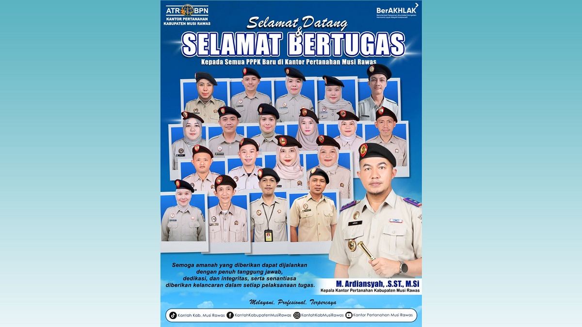 PPPK Baru Resmi Bergabung di Kantor Pertanahan Musi Rawas, Siap Tingkatkan Pelayanan Publik