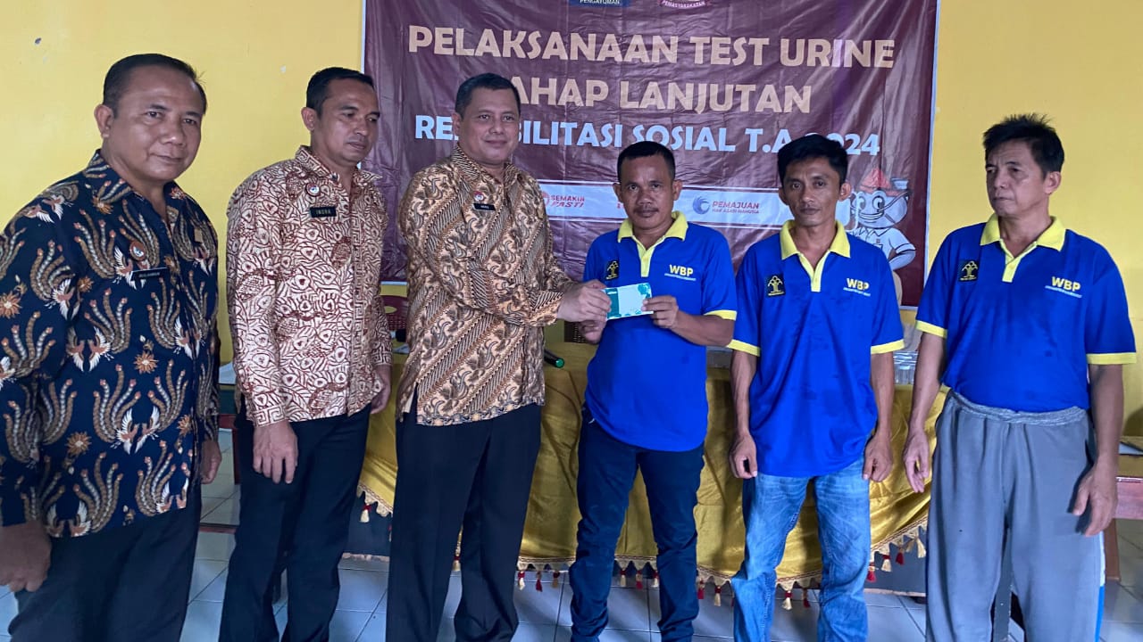 WBP Peserta Rehabilitasi Sosial Lapas Narkotika Kelas IIA Muara Beliti Jalani Tes Urin Lanjutan