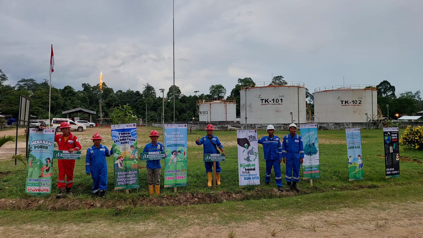SKK Migas - KKKS SRMD Dukung World CleanUp Day dengan Aksi Bersih dan Penanaman Pohon di  Block Station