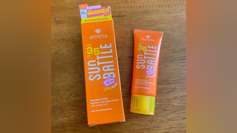 Emina Sun Battle Bright Glow SPF 35 PA+++ Cocok untuk Semua Jenis Kulit, Cek Keunggulannya
