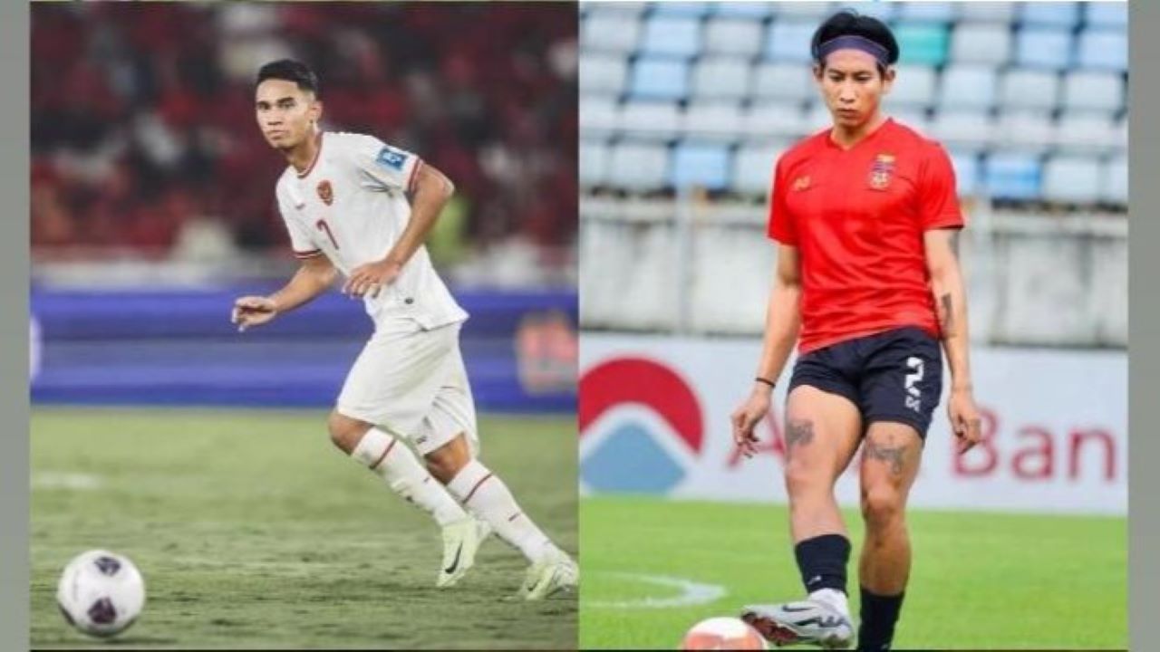 Pemain Myanmar Hein Phyo Tendang Bola ke Kepala Marselino Ferdinan, Netizen Indonesia Ngamuk