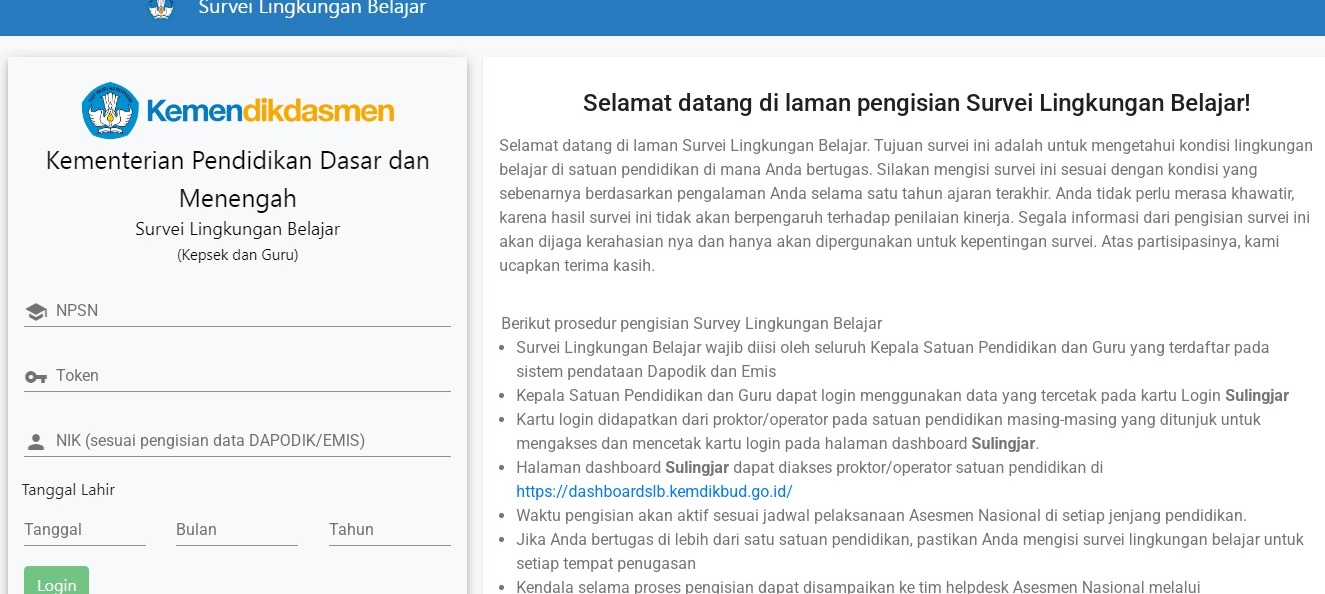 Cara Mengisi Sulingjar 2026 untuk Guru dan Kepala Sekolah di Semua Satuan Pendidikan