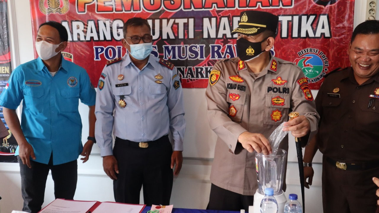 Sabu Milik Tamrin yang Ditangkap di Pedang Dimusnahkan