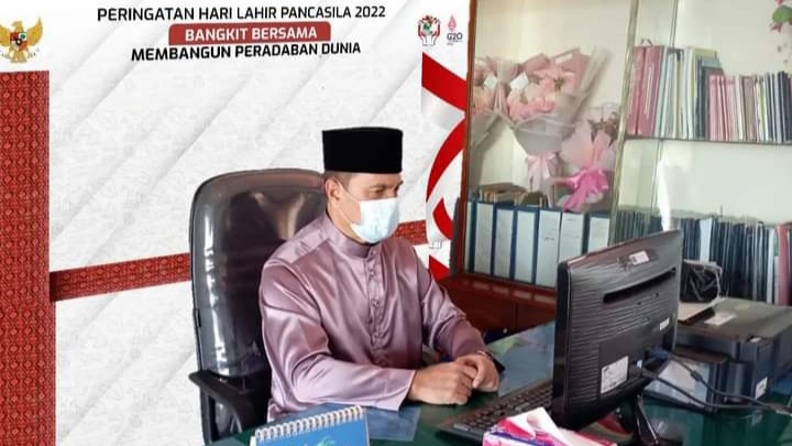 Gunakan Pakaian Adat, Lapas Lubuklinggau Ikuti Upacara Hari Lahir Pancasila