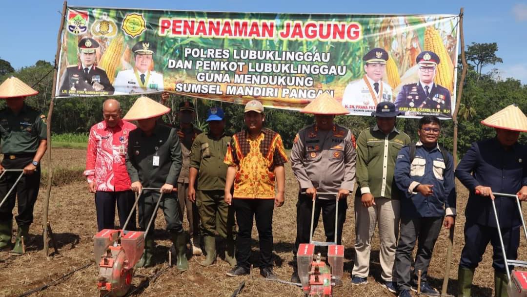 Dukung Sumsel Mandiri Pangan, Forkopimda Lubuklinggau Tanam Jagung