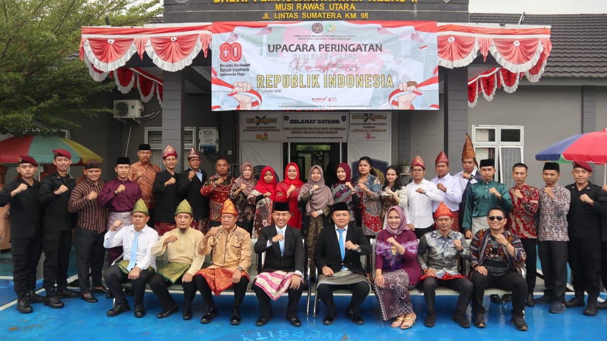 Semangat Kemerdekaan, Bapas Muratara Gelar Upacara HUT Republik Indonesia ke-80