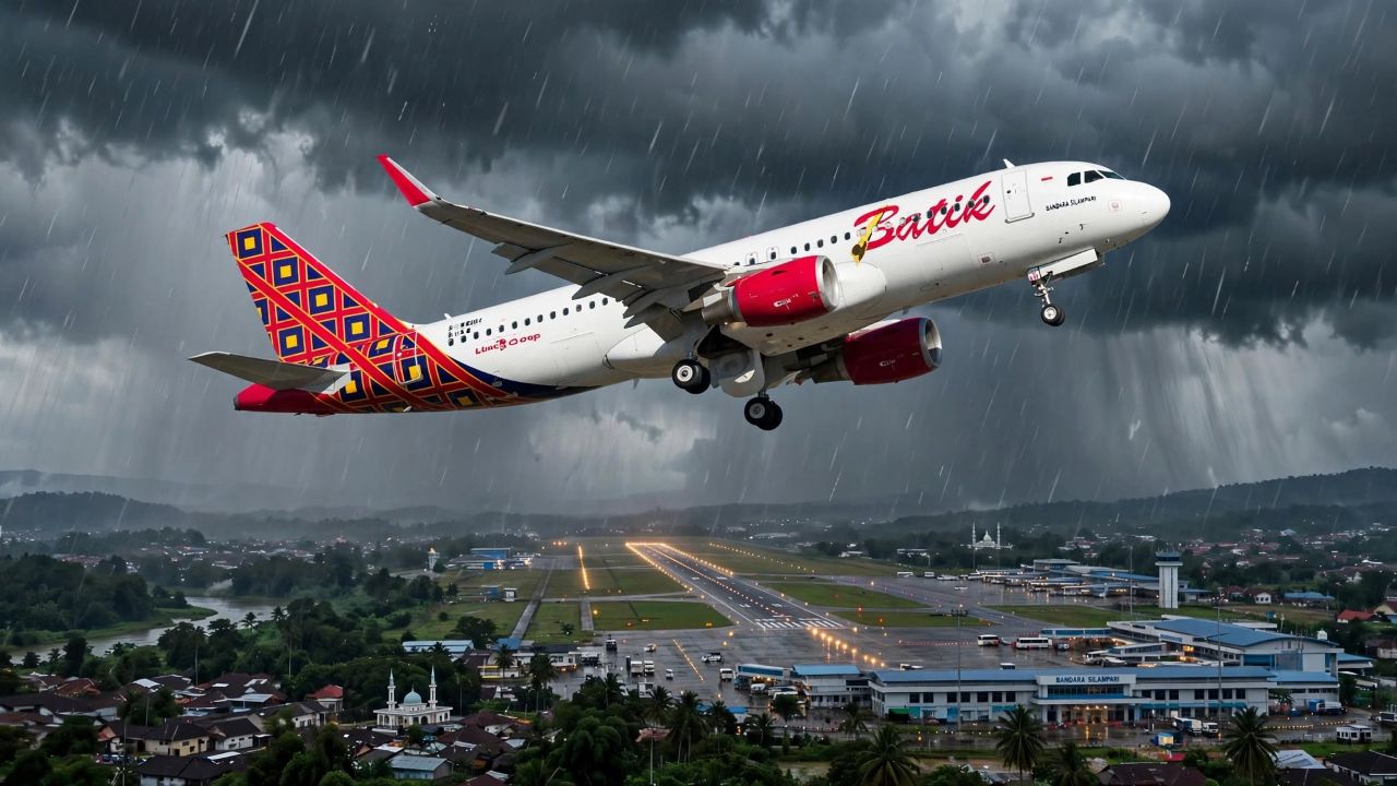 Cuaca Ekstrem, Pesawat Batik Air Jakarta-Lubuk Linggau Gagal Mendarat dan Kembali ke Soetta