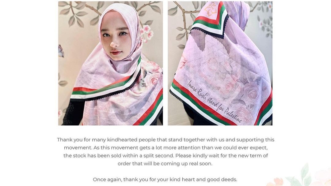 6 Daftar Brand Hijab Lokal Rilis Edisi Palestina, Donasikan Hasil Penjualan Untuk Warga Palestina