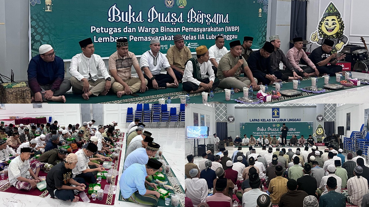 Lapas Lubuk Linggau Gelar Buka Puasa Ramadan Bersama Warga Binaan, Dihadiri Kabid PK Kanwil Ditjenpas Sumsel