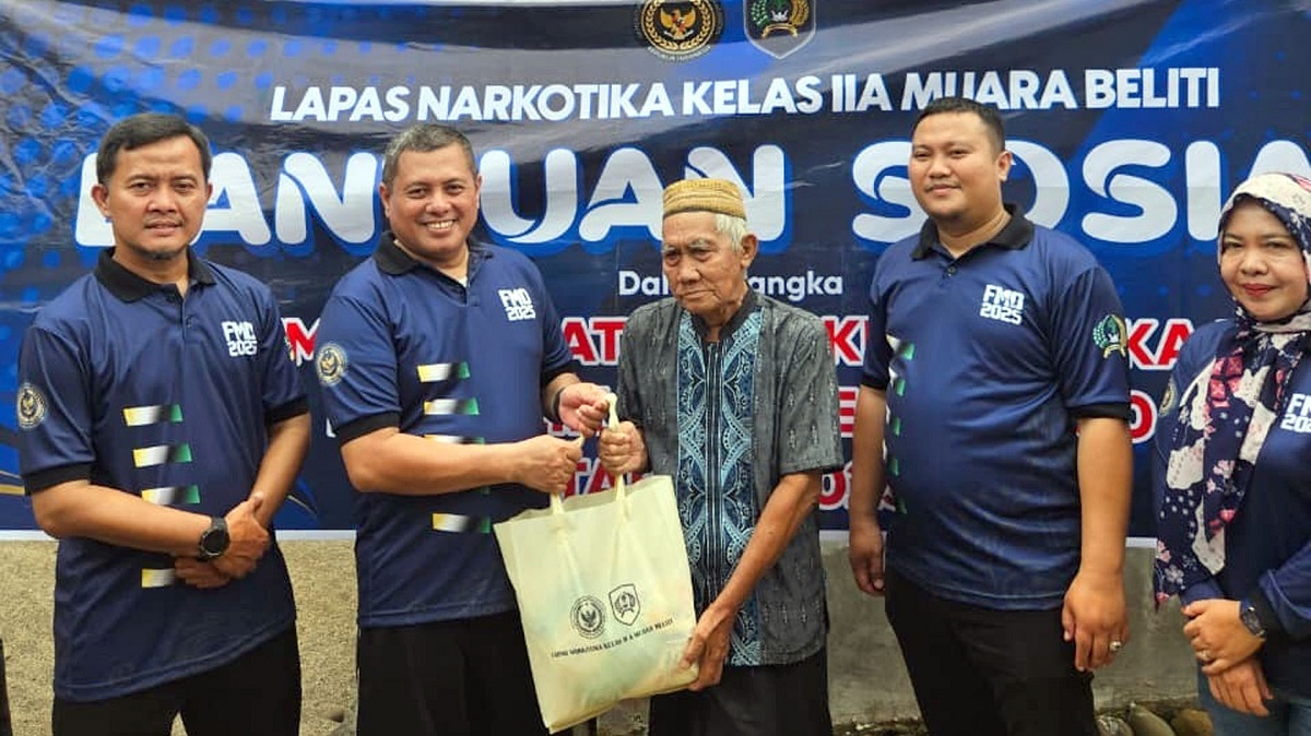 Sambut HUT RI ke-80 dan Peduli Masyarakat, Lapas Narkotika Muara Beliti Gelar Bakti Sosial