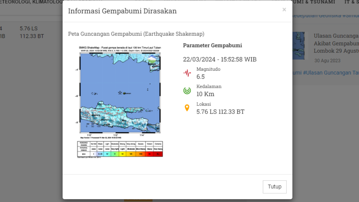 Sabtu Malam Minggu Lubuk Linggau Gempa, Ternyata Asalnya dari Sini