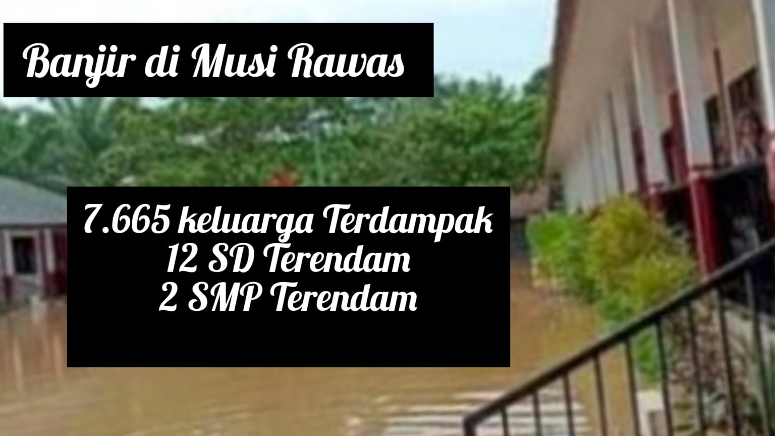 14 Sekolah di Musi Rawas Terendam Banjir, Proses Belajar Tetap Dilaksanakan 