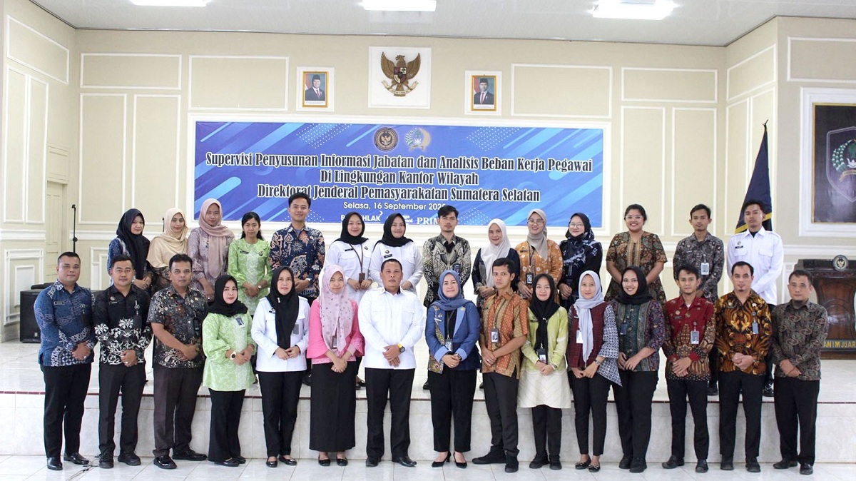 Bapas Muratara Hadiri Supervisi Penyusunan Injab dan ABK UPT Pemasyarakatan Sumatera Selatan