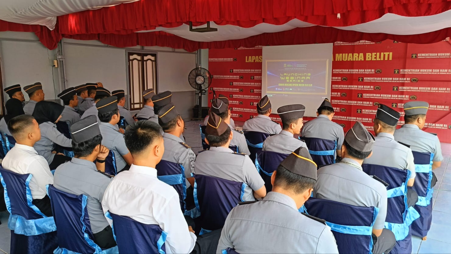 Lapas Narkotika Kelas IIA Muara Beliti Ikuti Kegiatan Launching Webinar Series Cerdas Bersama BPSDM Kumham RI