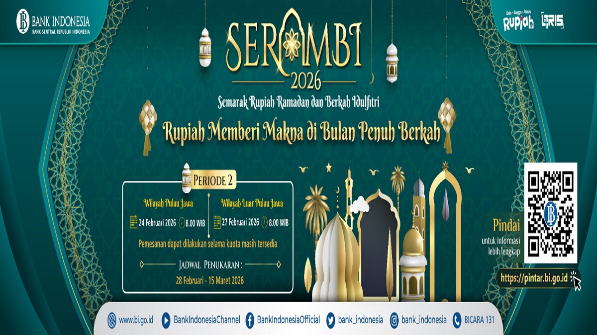 Tukar Uang Baru Lebaran 2026 Lewat SERAMBI Bank Indonesia, Simak Syarat dan Jadwalnya di Sini
