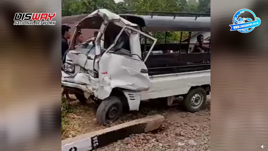 Usai dari Lubuk Linggau, 1 Tewas, Pick Up dan Motor Ditabrak Kereta Api di Rejang Lebong Bengkulu