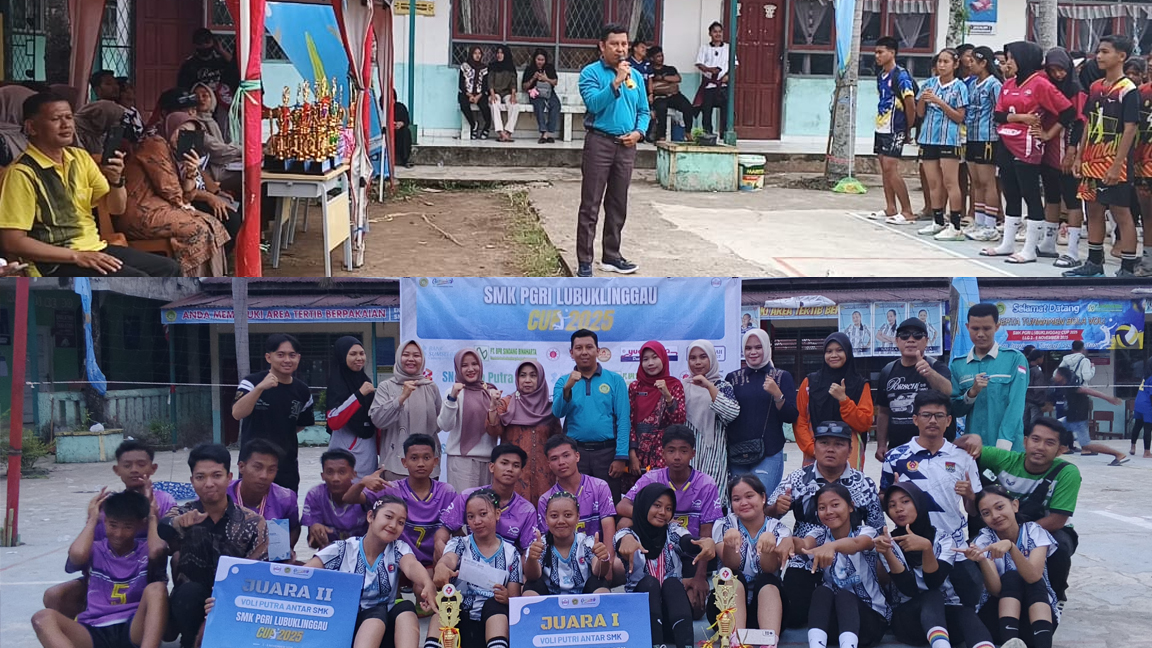 Turnamen Bola Voly SMK PGRI Lubuk Linggau Cup 2025 Sukses, ini Daftar Pemenangnya