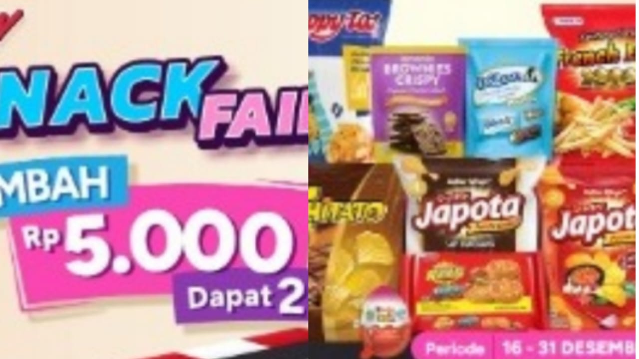 DISKON Produk di Indomaret, Snack Asin Tambah Rp5000 Dapat 2 Pcs, Periode 16 Sampai 31 Desember 2023