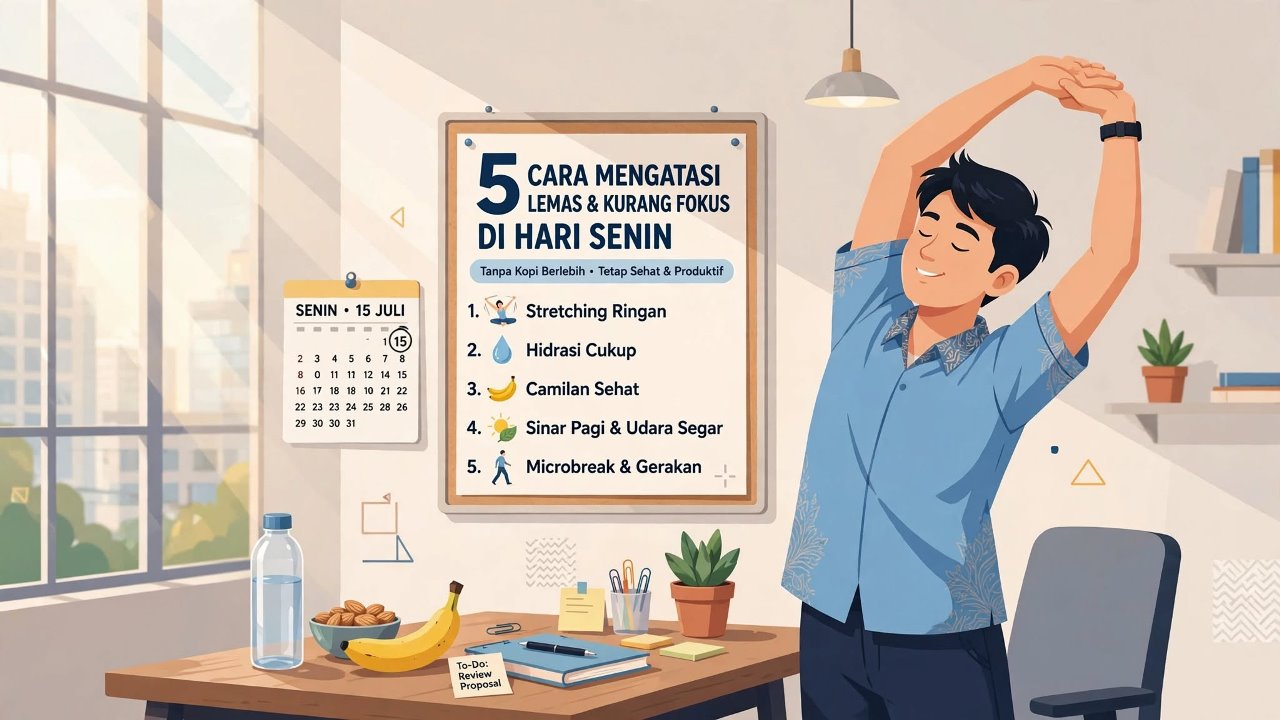 5 Cara Mengatasi Rasa Lemas dan Kurang Fokus di Hari Senin Tanpa Ketergantungan Kopi Berlebih