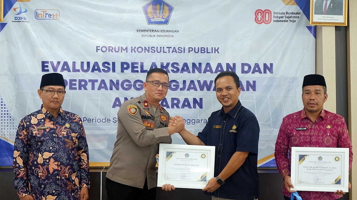 Forum Konsultasi Publik dan Evaluasi Pelaksanaan Anggaran Semester I 2025 KPPN Lubuk Linggau