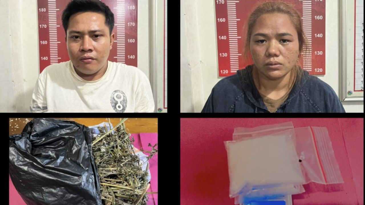Pasangan dari Rejang Lebong Ditangkap di Musi Rawas Utara, Bawa Ganja dan Sabu