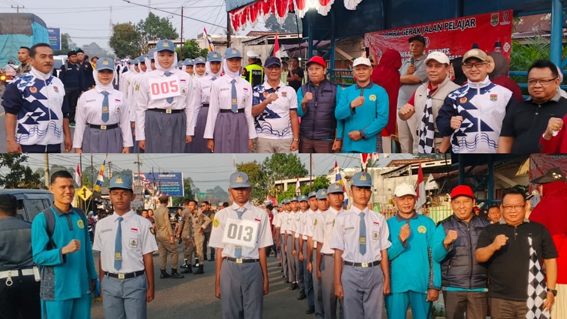Meriahkan HUT RI ke-81, SMK PGRI Lubuk Linggau utus 2 Tim Gerak Jalan: Pupuk Disiplin dan Tanggung Jawab
