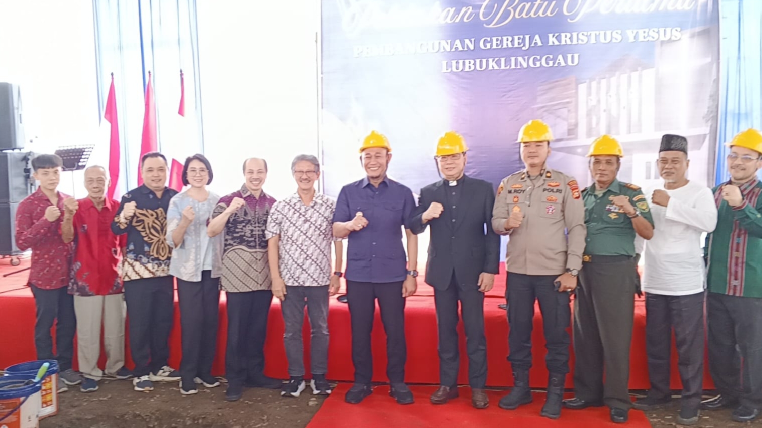 Gereja Kristus Yesus Lubuk Linggau Sukses Gelar Peletakan Batu Pertama, Ini Harapan Pendeta Feri Novianto