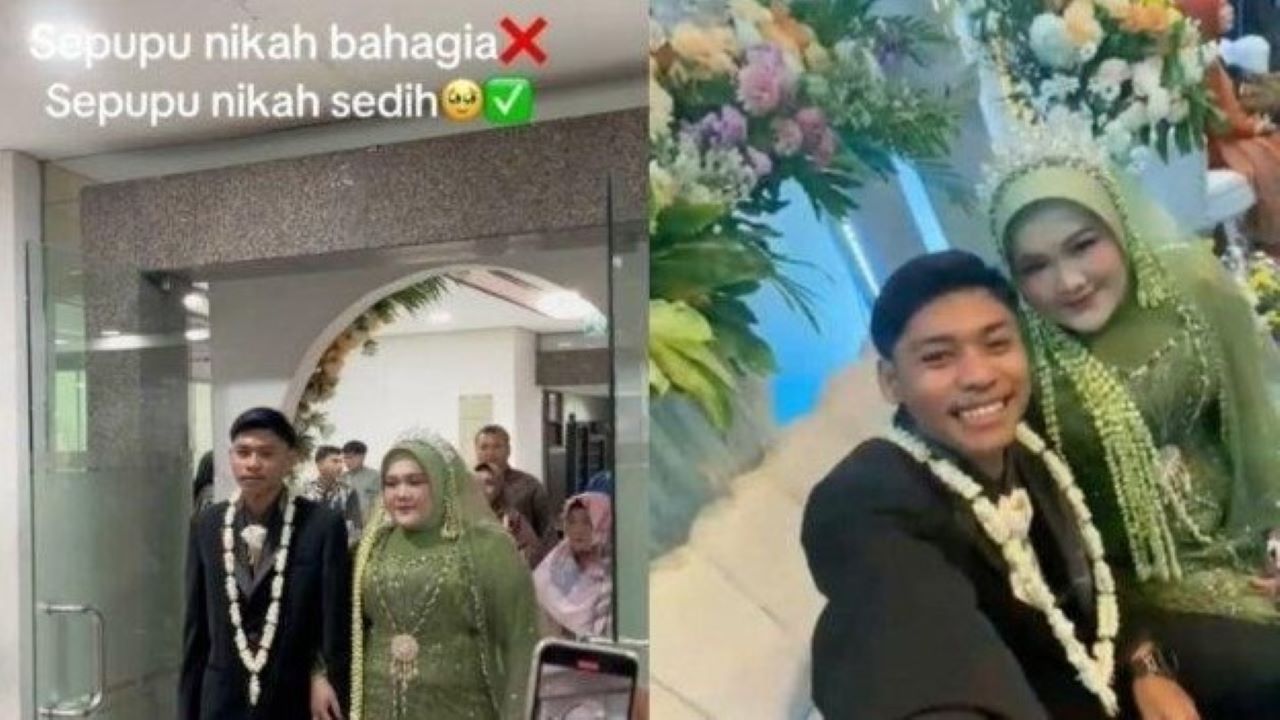 Viral, Sepupu Gantikan Pengantin Pria yang Kabur Saat Pernikahan, Gandeng Mempelai Wanita di Pelaminan