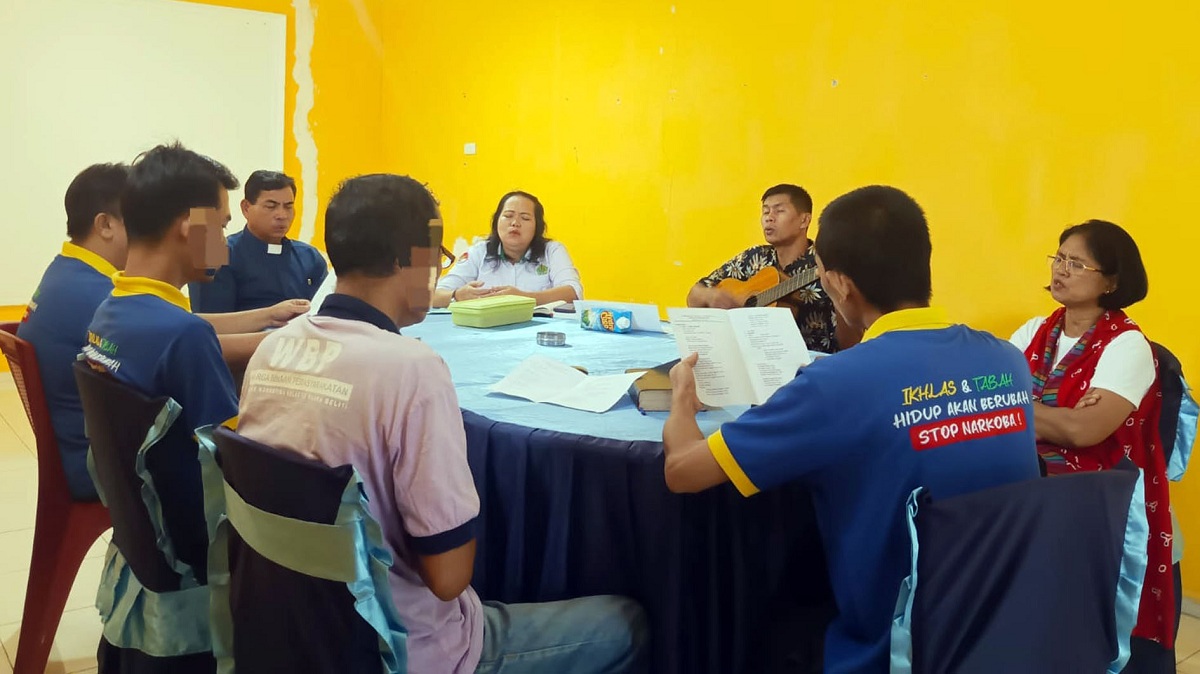 Peringatan Kenaikan Yesus Kristus dan Penjamuan Kudus di Lapas Narkotika Muara Beliti