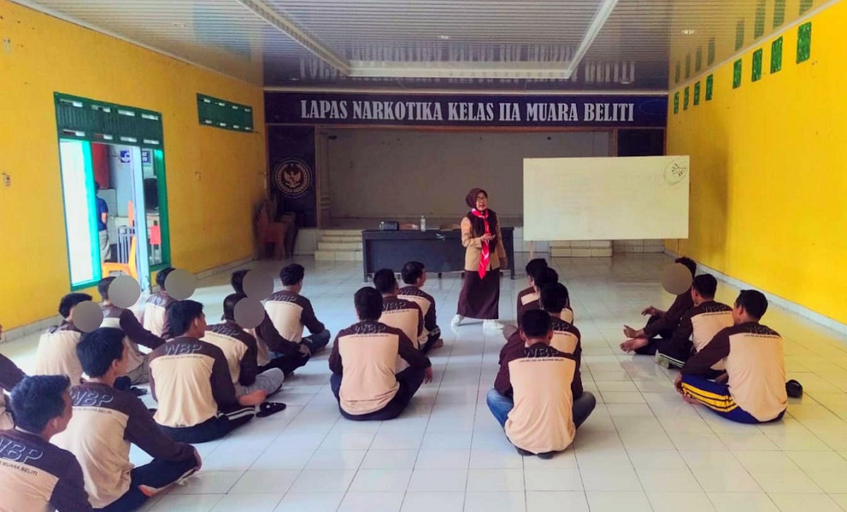 Warga Binaan Lapas Narkotika Muara Beliti Ikuti Pembinaan Pramuka, Kalapas Sampaikan Ini