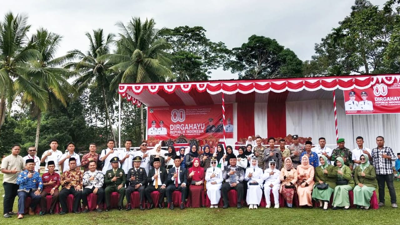 Bapas Muratara Ikuti Upacara HUT RI ke-80 di Kecamatan Rawas Ulu