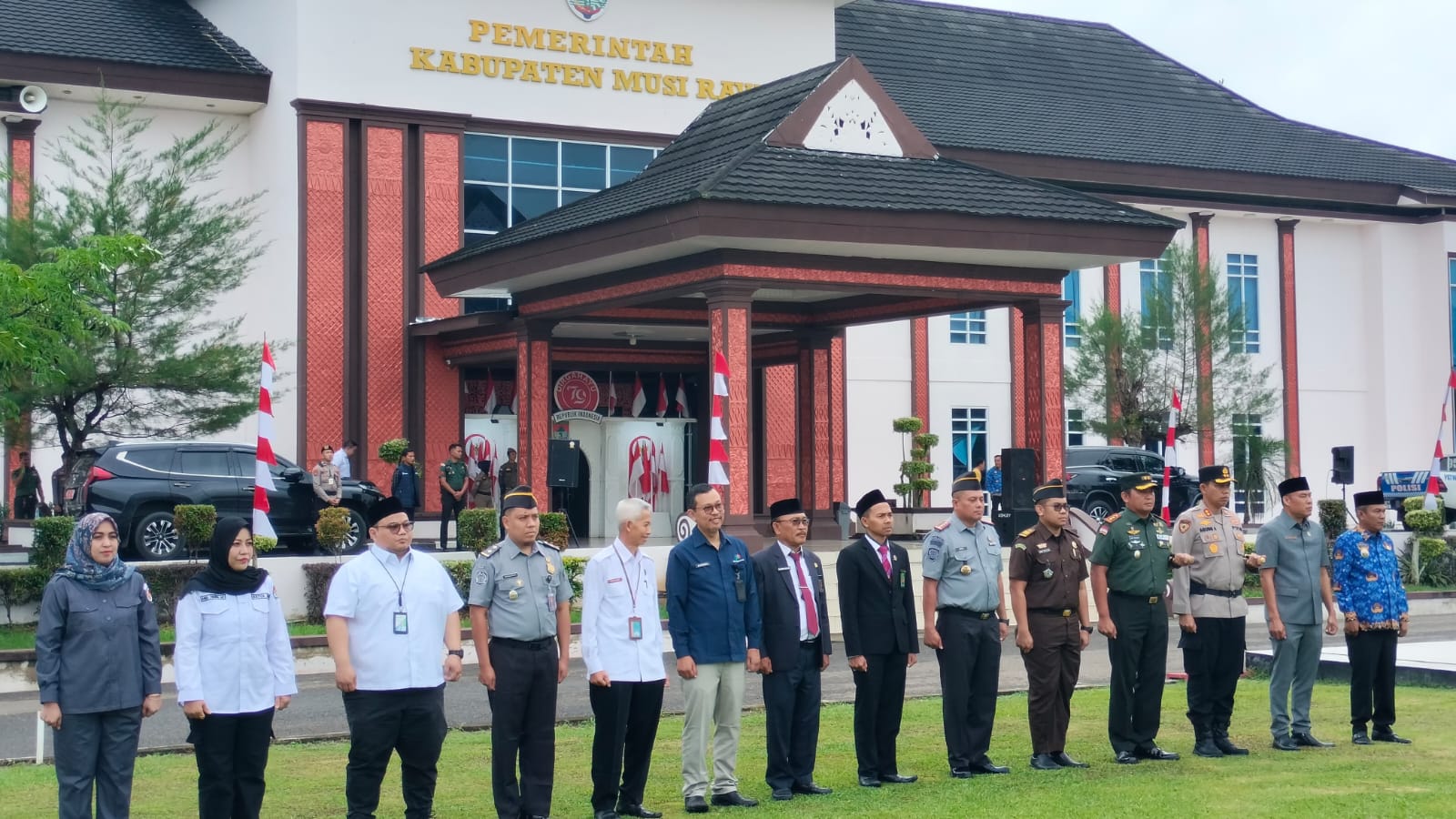 Lapas Narkotika Muara Beliti Hadiri Upacara HUT ke-82 Kabupaten Musi Rawas