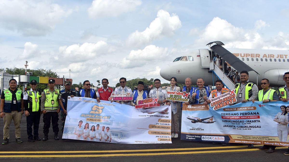 Penerbangan Perdana Super Air Jet di Bandara Silampari, Cek Jadwal dan Harga Rute Jakarta Lubuk Linggau