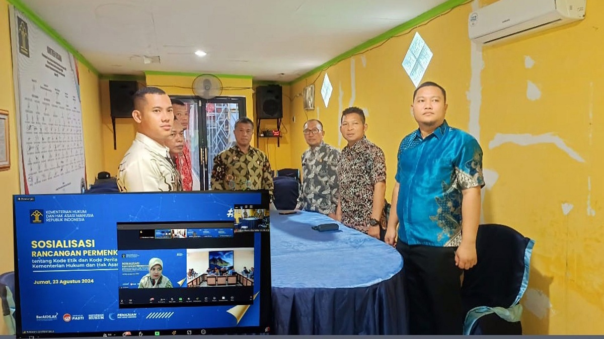 Lapas Narkotika Muara Beliti Ikuti Sosialisasi Permenkumham Tentang Kode Etik dan Kode Perilaku Pegawai