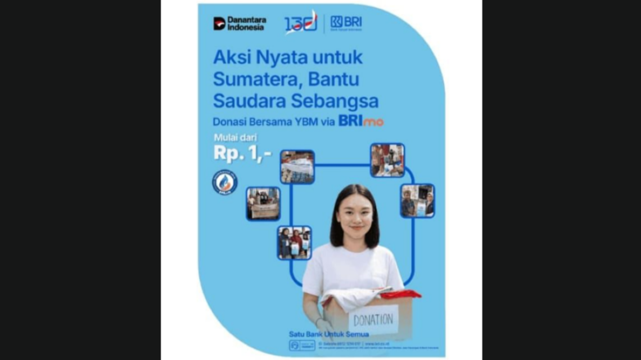 Salurkan Donasi untuk Korban Bencana Sumatera Lewat Aplikasi BRImo